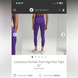 Lululemon wunder train leggings